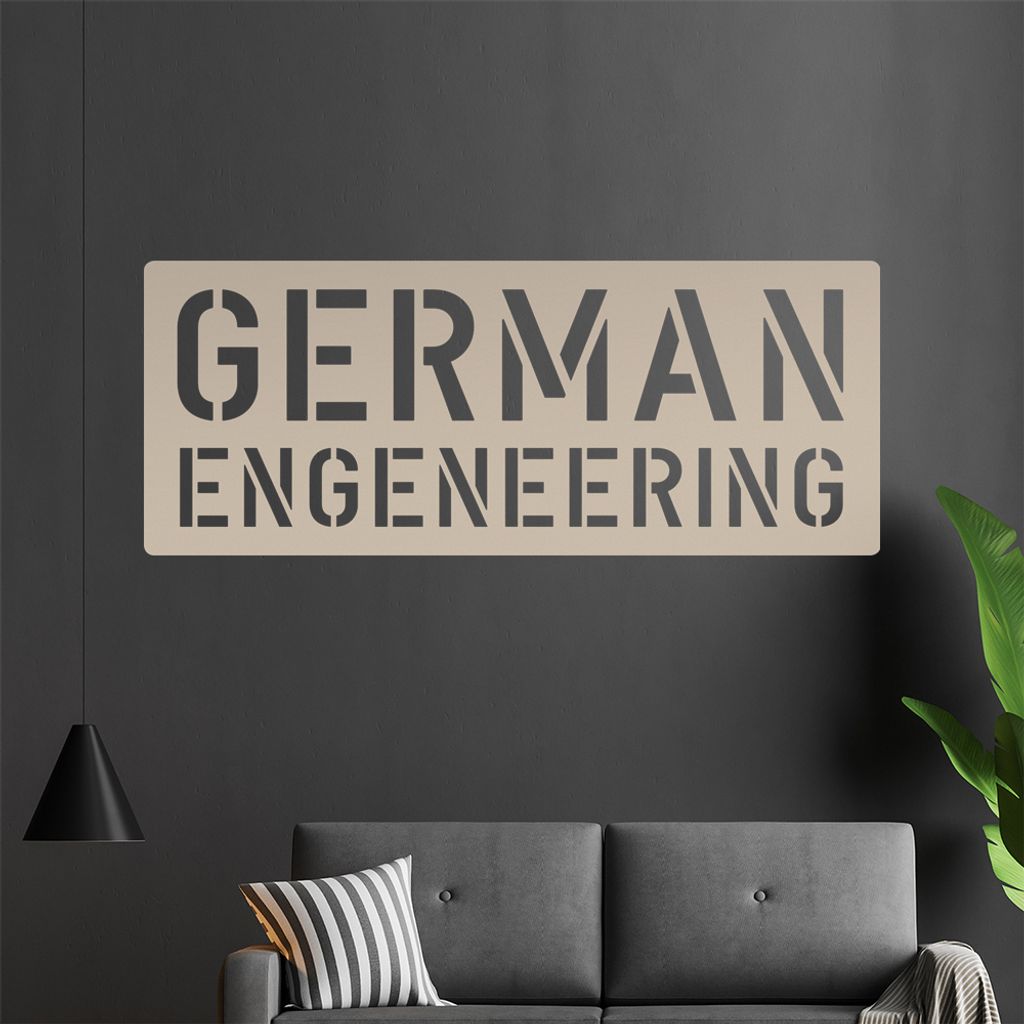 German Engeneering Wandtattoo in 6 Größen - Wandaufkleber Wall Sticker - Dekoration, Küche, Wohnzimmer, Schlafzimmer, Badezimmer