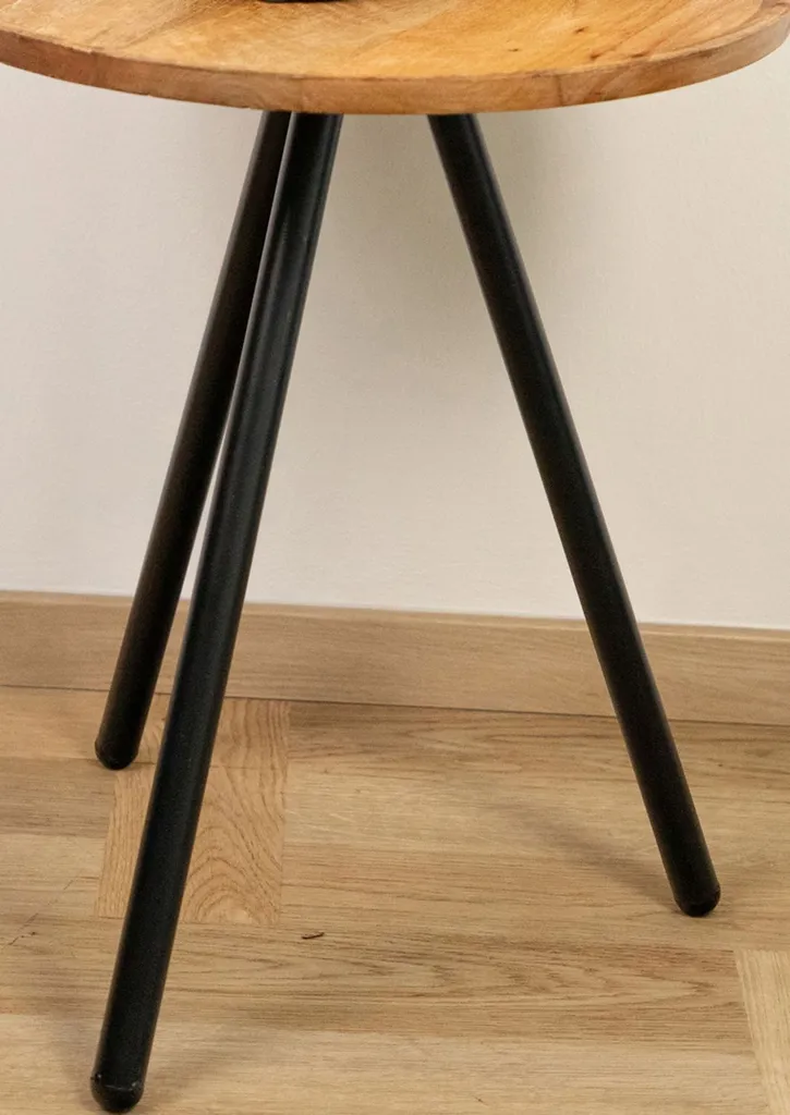 Table basse bois manguier 44,5cm : la solution déco pour petit espace - 5
