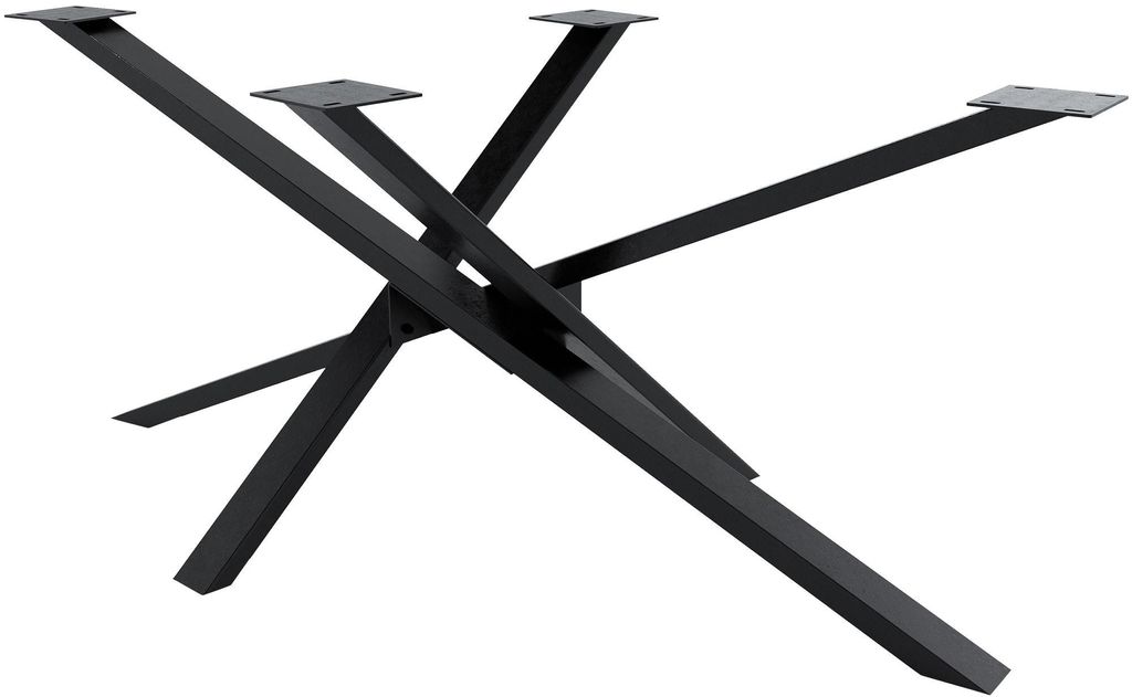 Pieds de table CLP Jimmy, forme étoile, noir industriel, Image du produit 