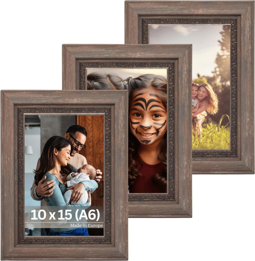 Bilderrahmen "Boho" - Farbe: Braun - Größe: 10 x 15 cm / 3x