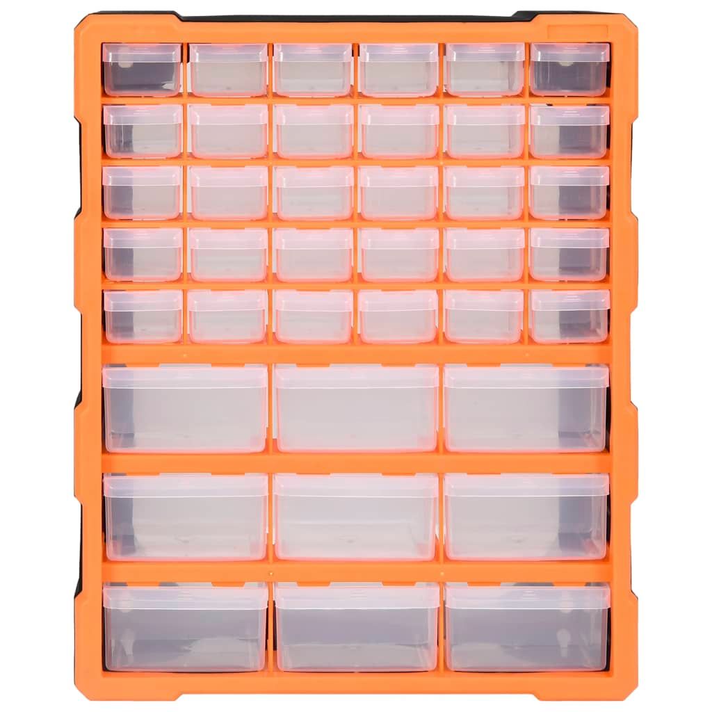 vidaXL Organizer wieloszufladowy z 39 szufladami 38x16x47 Zdjęcie produktu 