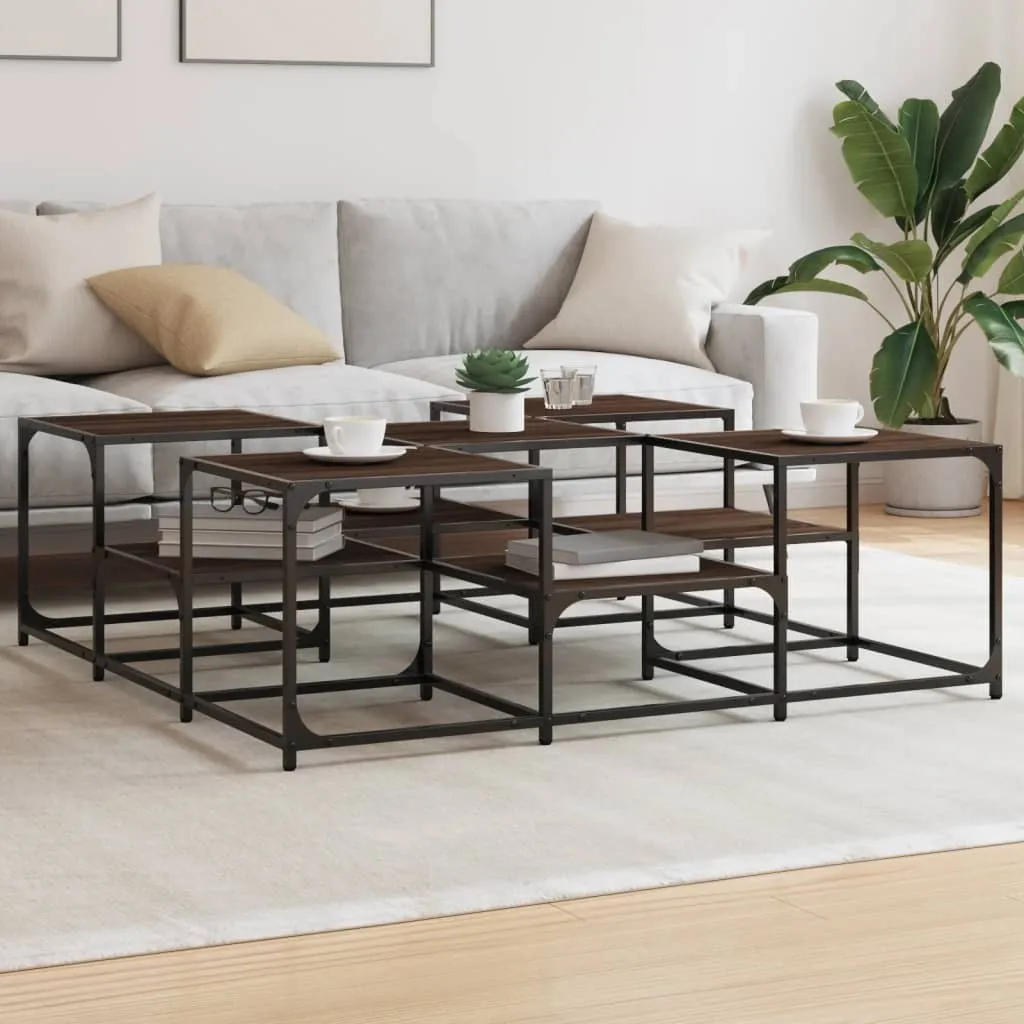 Best Möbel Tavolino marrone look rovere 121x121x40 cm materiale legno - Tavolini Cloris New3895346 1parcel