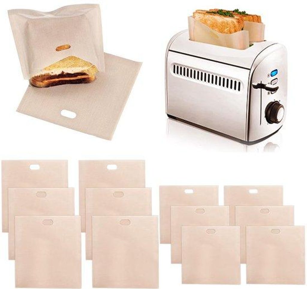 Hitzebeständige Toastzakken, 2 Größen, wiederverwendbar, antihaftend, für Pizza