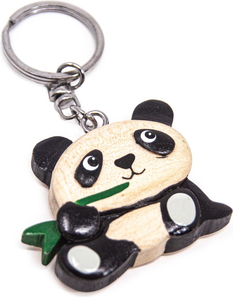 Schlüsselanhänger aus Holz - Panda Produktbild 