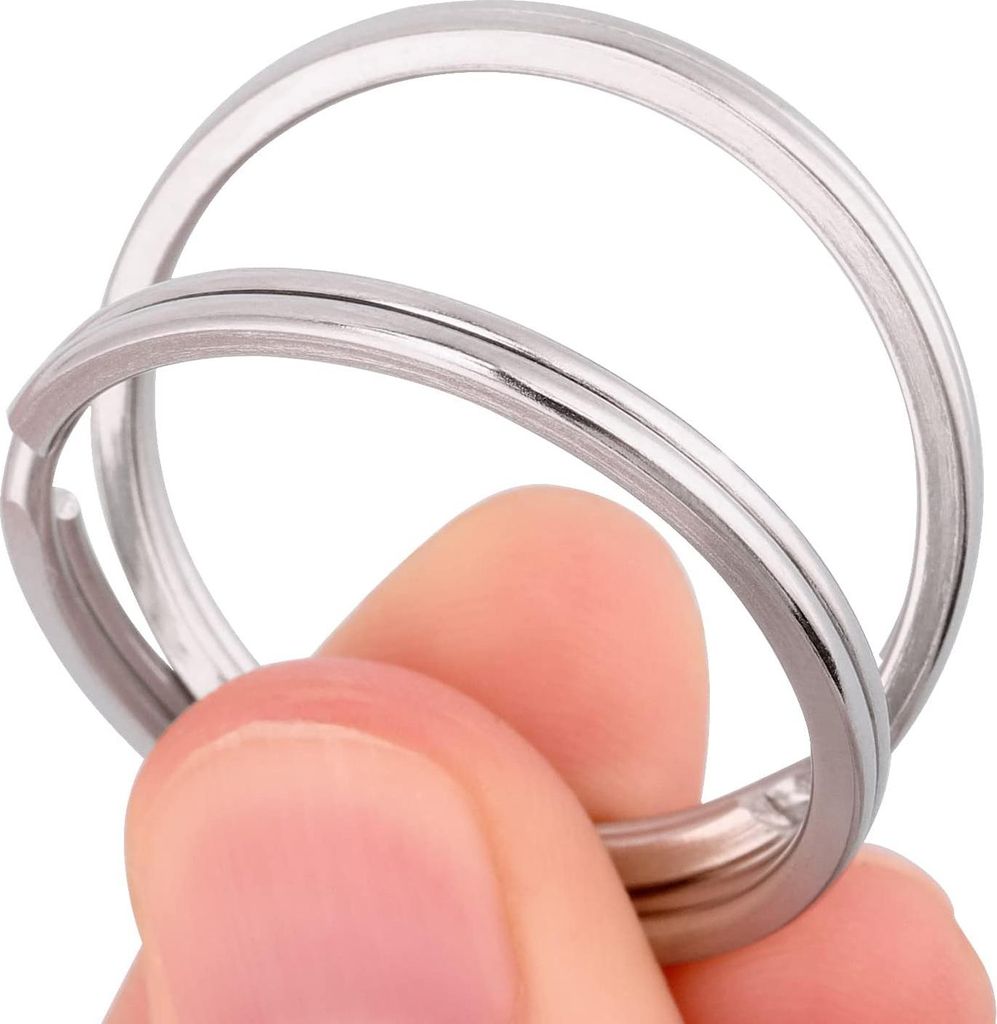Kleine Schlüsselring 500 Stück 25 mm metallene Spaltringe - für Schlüsselringe und Schmuck