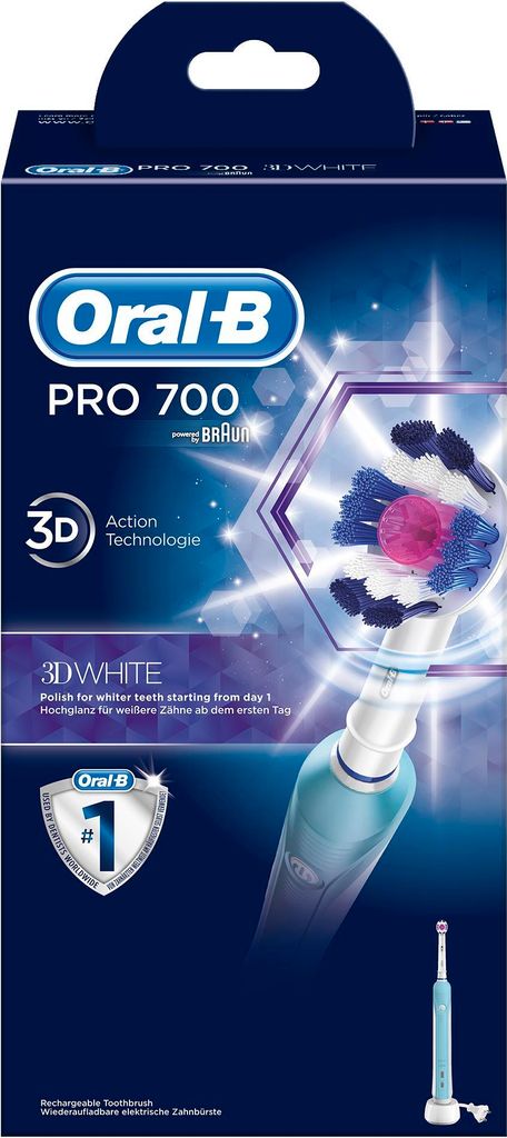 Oral-B Elektrische Zahnbürste PRO 700 weiß/blau Produktbild 7