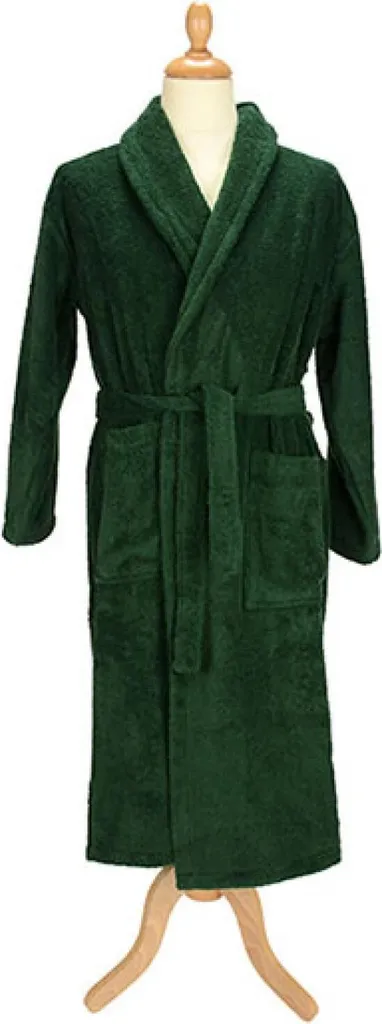 Accappatoio Uomo 3XL Verde Scuro A&R 025.50 Collo Scialle Oeko-Tex