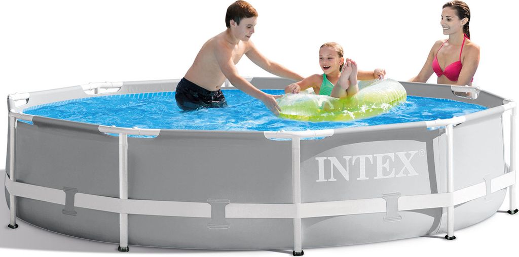 Intex Prism Rondo Ø 305 x 76 cm Frame Pool Set, Hellgrau Produktbild 21