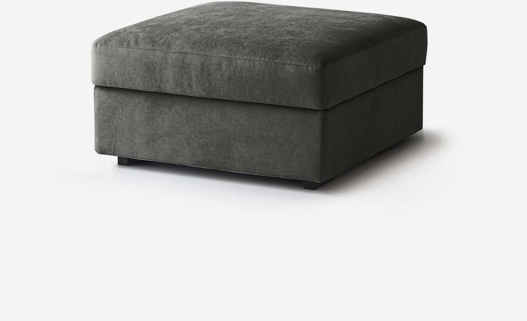 Modularer Sofa-Pouf, wasserabweisender Stoff, 80x80, Modell Cortina - Dunkel Grau