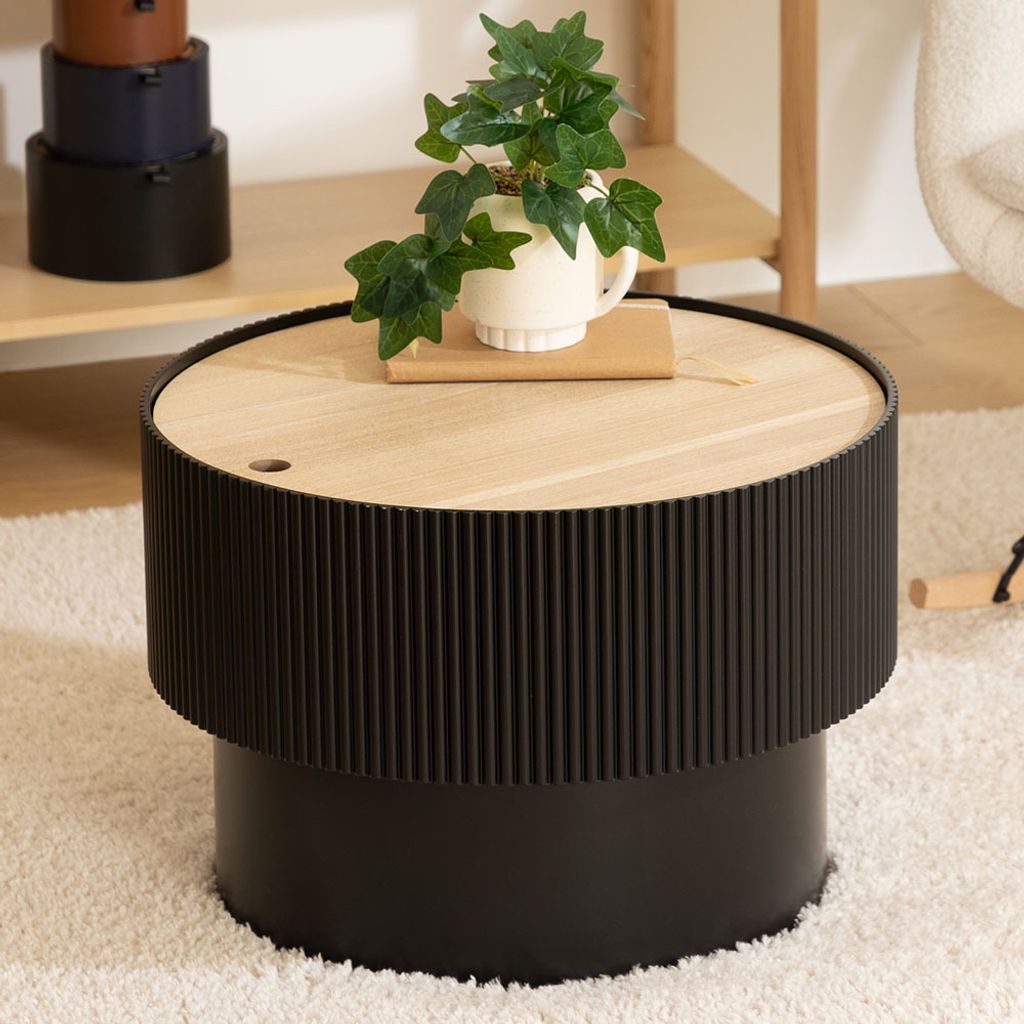 Eazy Living Beistelltisch Ø 55 cm Drancy Schwarz Produktbild 