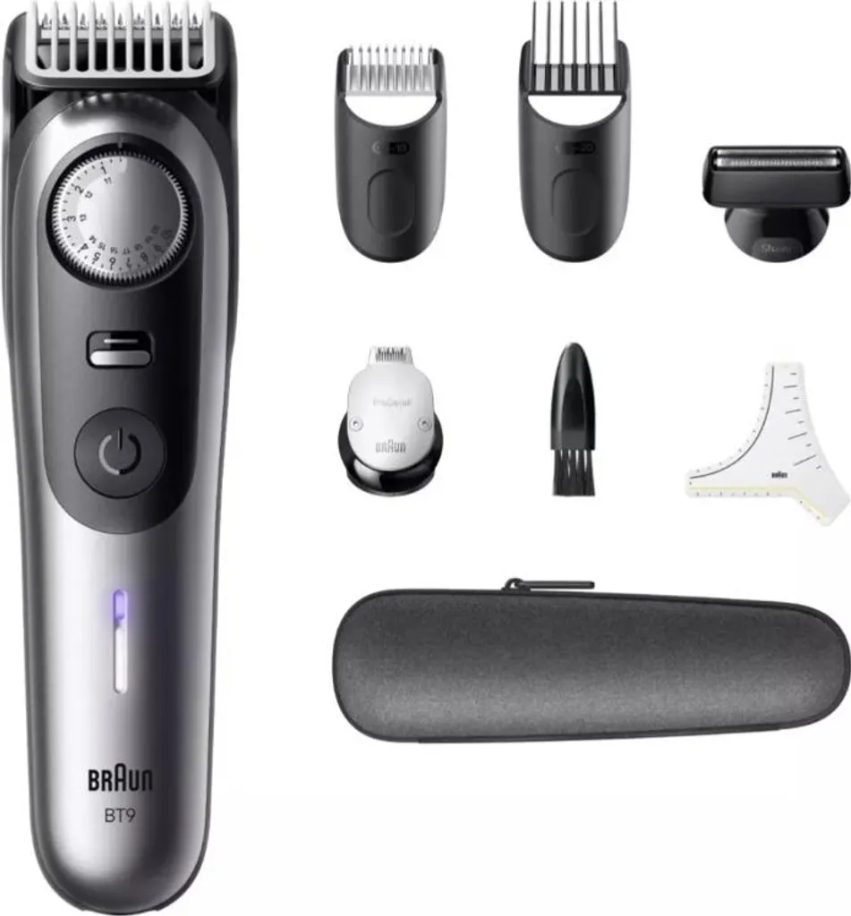 Braun BeardTrimmer 7 BT7520 Batteria 40 2 cm Bagnato e secco Nero, Blu
