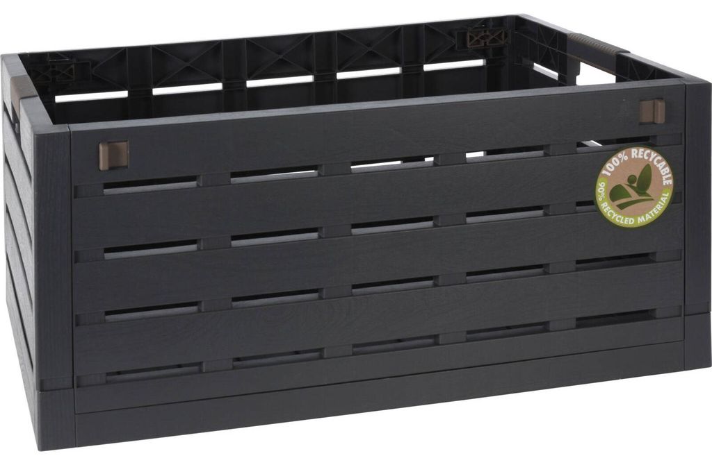 Faltbox Aufbewahrungsbox 60 Liter anthrazit Kunststoff Produktbild 