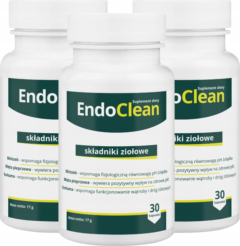 3X Endoclean - Entgiftung Des Körpers Und Unterstützung Des Darms 30 Kapseln