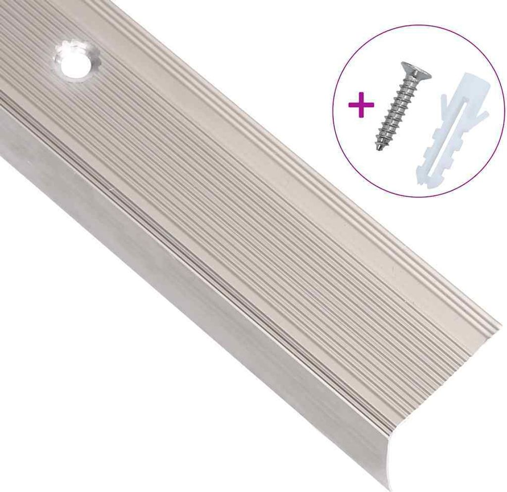 vidaXL Treppenkantenprofile L-Form 15 Stk. Aluminium 90cm Champagner