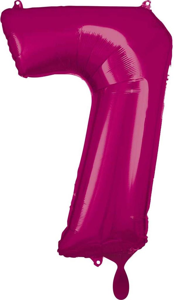 Fóliový balónek číslo 7 růžový - 83 cm Obrázek produktu 