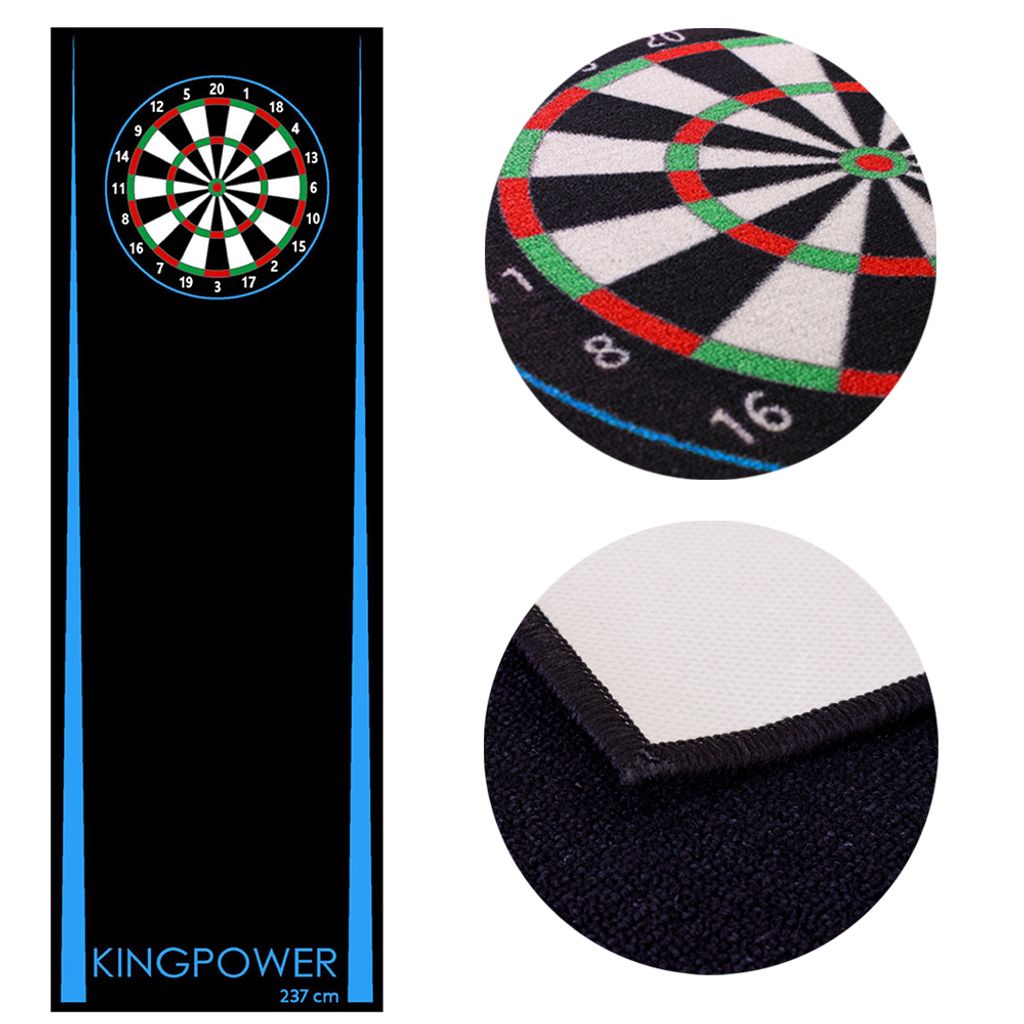 Dart Darts Teppich Dartteppich Dartmatte 237x80 cm Steeldart Dartpfeile Dartboard Zubehör Abwurflinie Schutz Gummi Dartscheibe verschiedene Design...