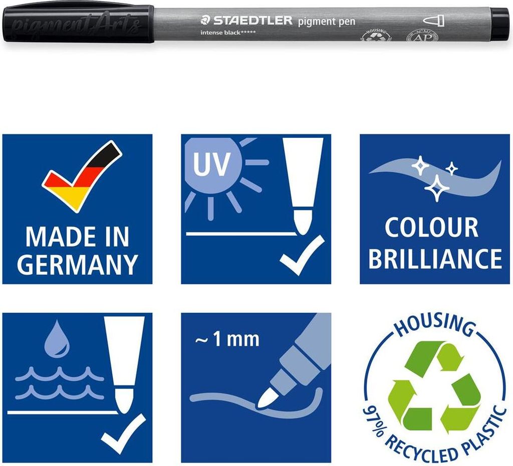 Staedtler pigment pen intensiv schwarz