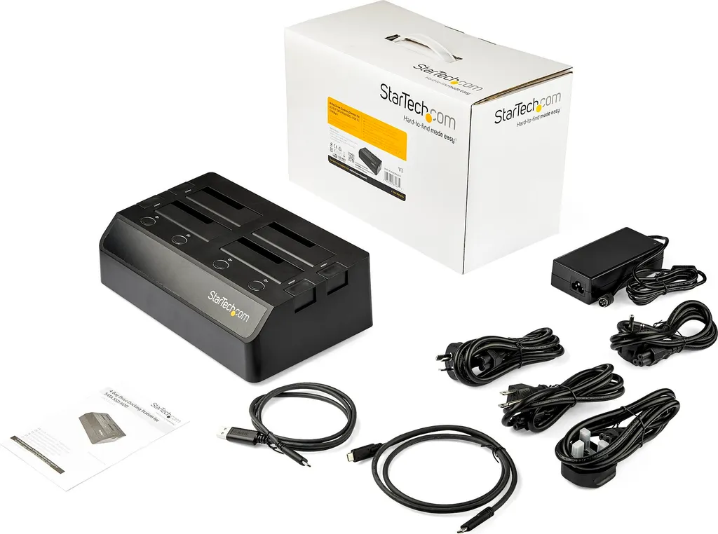 Dock disque dur 4 baies USB C et USB A pour SSD SATA 2,5 et 3,5 pouces
