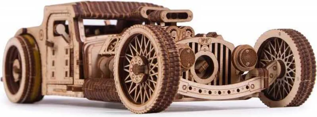 Maquette en bois à construire : Puzzle mécanique 3D Hot Rod WT