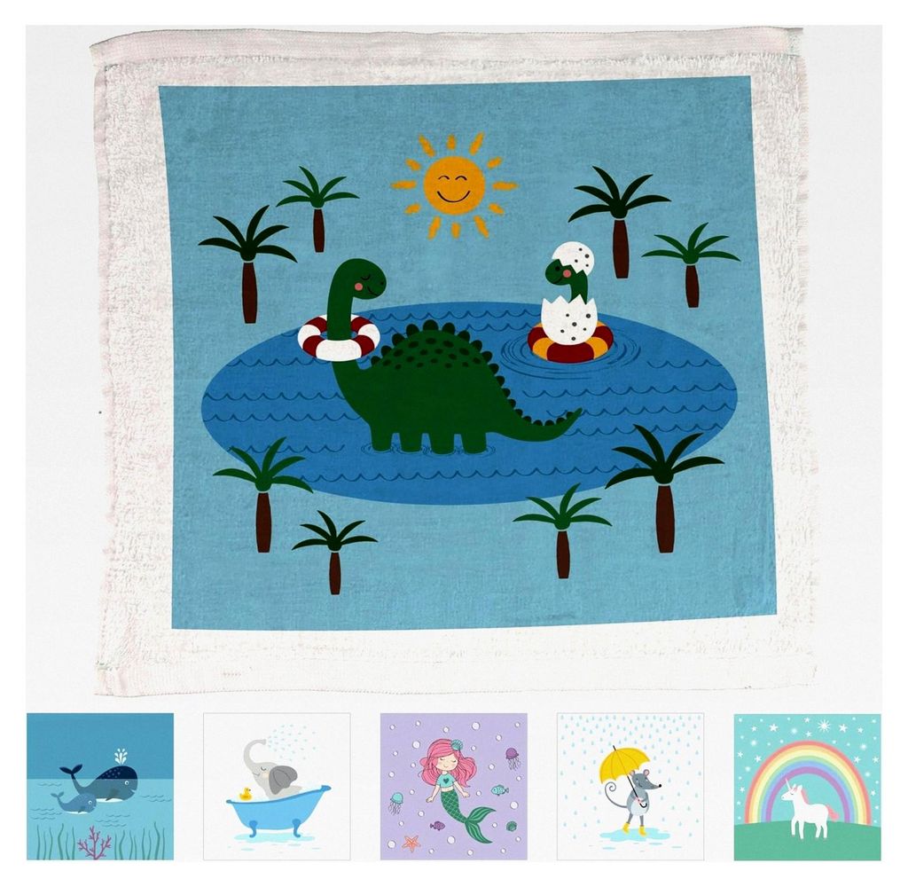 Magisches Handtuch 'Tiere' 6er Set | 30x30cm Baumwolle | Handtuch mit 6 verschiedenen Motiven