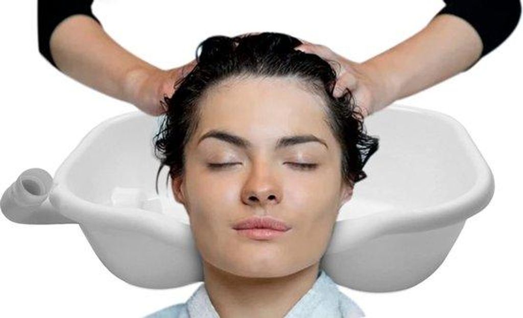 Kleine Waschbecken für Bett oder Rolstoel Haarwäsche