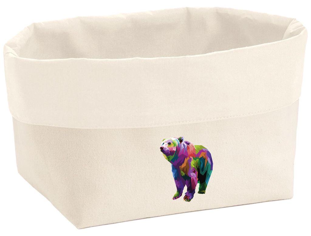 Huuraa Organizer Bär Colorful 8 Liter Large Canvas Baumwolle Utensilo Geschenkidee