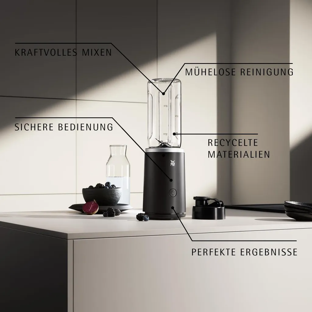 Smoothie Maker WMF Mix & Go Touch en Acier Cromargan et Bol Nomade - 5