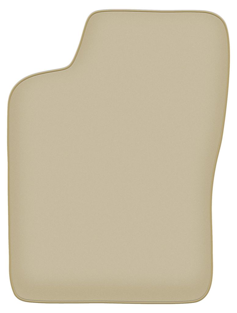 Fahrerfußmatte Velours PREMIUM beige passend für Opel Ascona C (1981-1988, Liftback, Limousine) – mit Befestigungen – passgenau