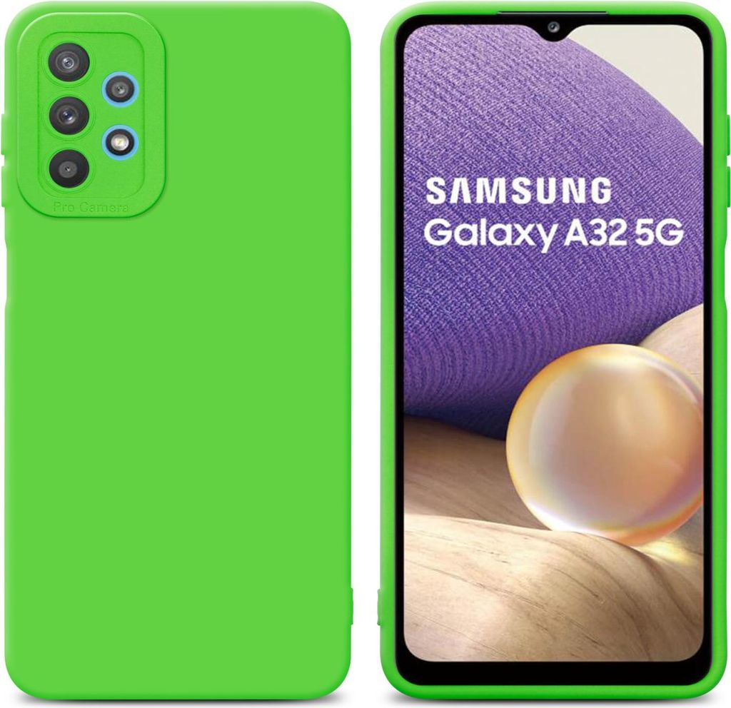 Cadorabo Hülle für Samsung Galaxy A32 5G Schutz Hülle in Grün TPU Silikon Etui Case Handyhülle