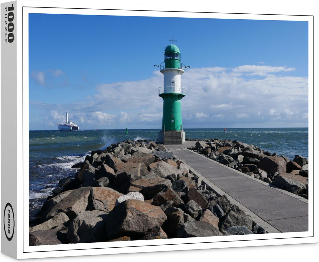 raxxa Premium-Puzzle "Rostock Warnemünde Leuchtturm Mole", 1000 Teile