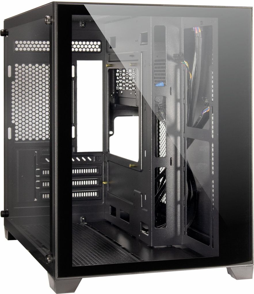 Inter-Tech h C-501 Aspect ATX Gaming Gehäuse Tempered Glass Schwarz - Gehäuse - ATX