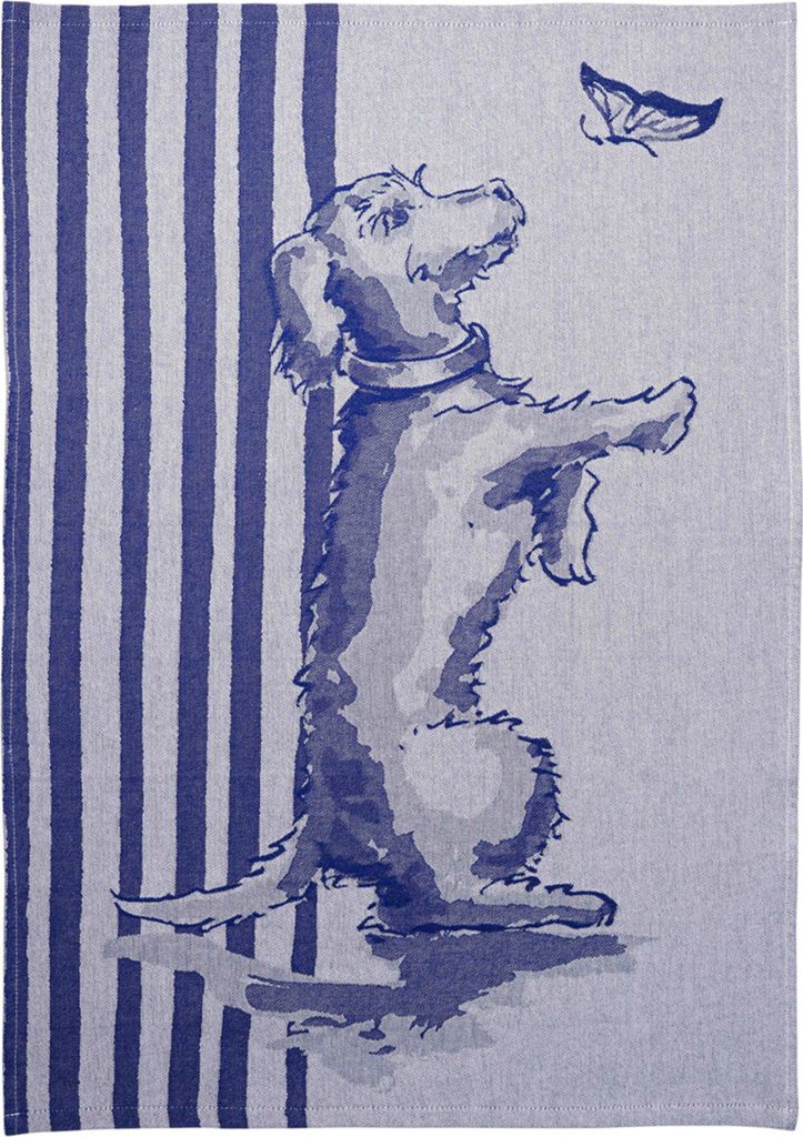 Heinen Delfts Blauw - THE-1001 - Geschirrtuch, Dackel Nhaan, 100% Baumwolle, 50cm x 70cm