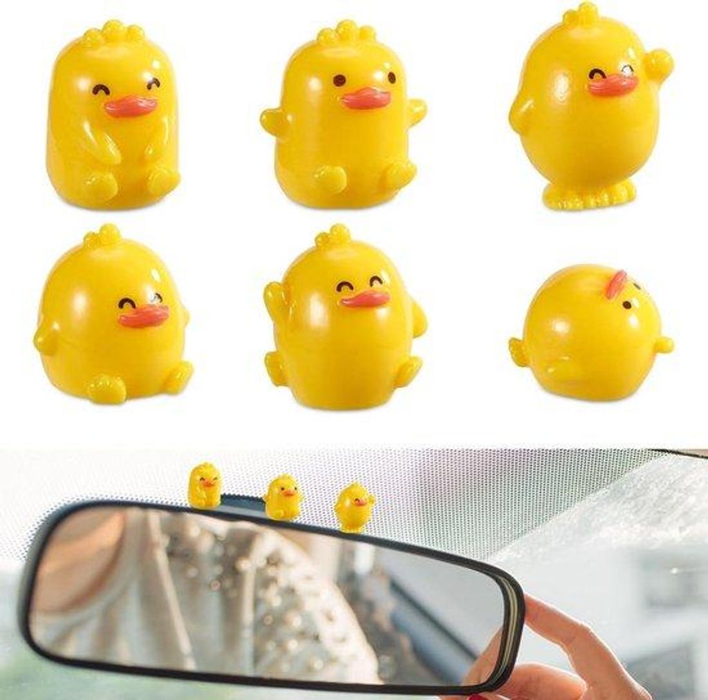 Mini-Achteruitkijkspiegel & Dashboard-Accessoire mit Enten-Design für Autos