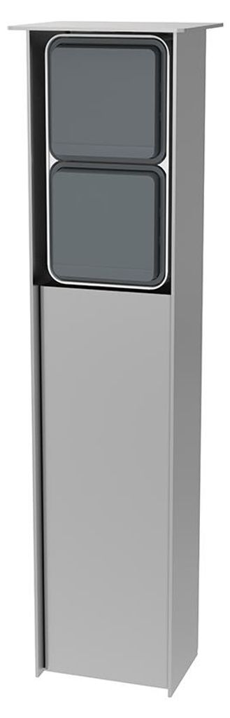 Säule B 4.2 Außensteckdose Edelstahl mit 1 Serienschalter, Produktbild 