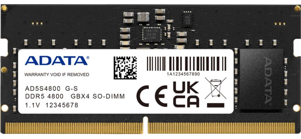 ADATA Mémoire RAM 8 GB DDR5 4800 MHz SO-DIMM pour Image du produit 
