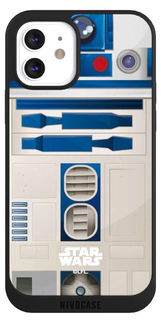 NIVOCASE Handyhülle für Apple iPhone 12 Hülle NIVOpure Case Schwarz Fanartikel Star Wars R2D2