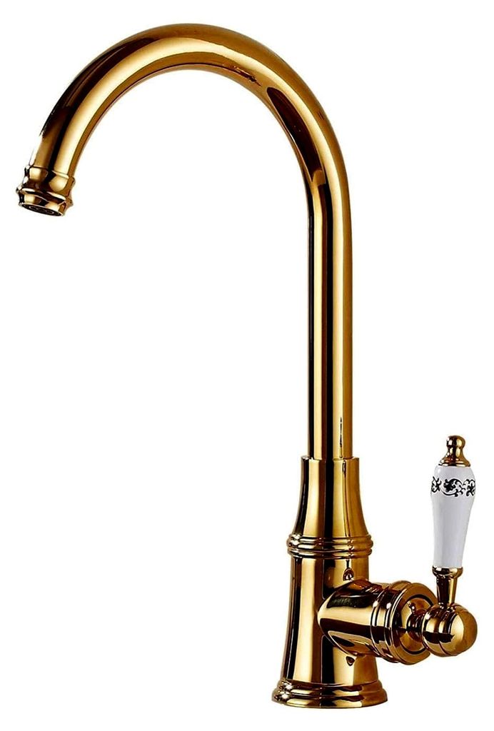 Retro-Küchenarmatur Gold Wasserhahn Country Mixer 360° drehbar