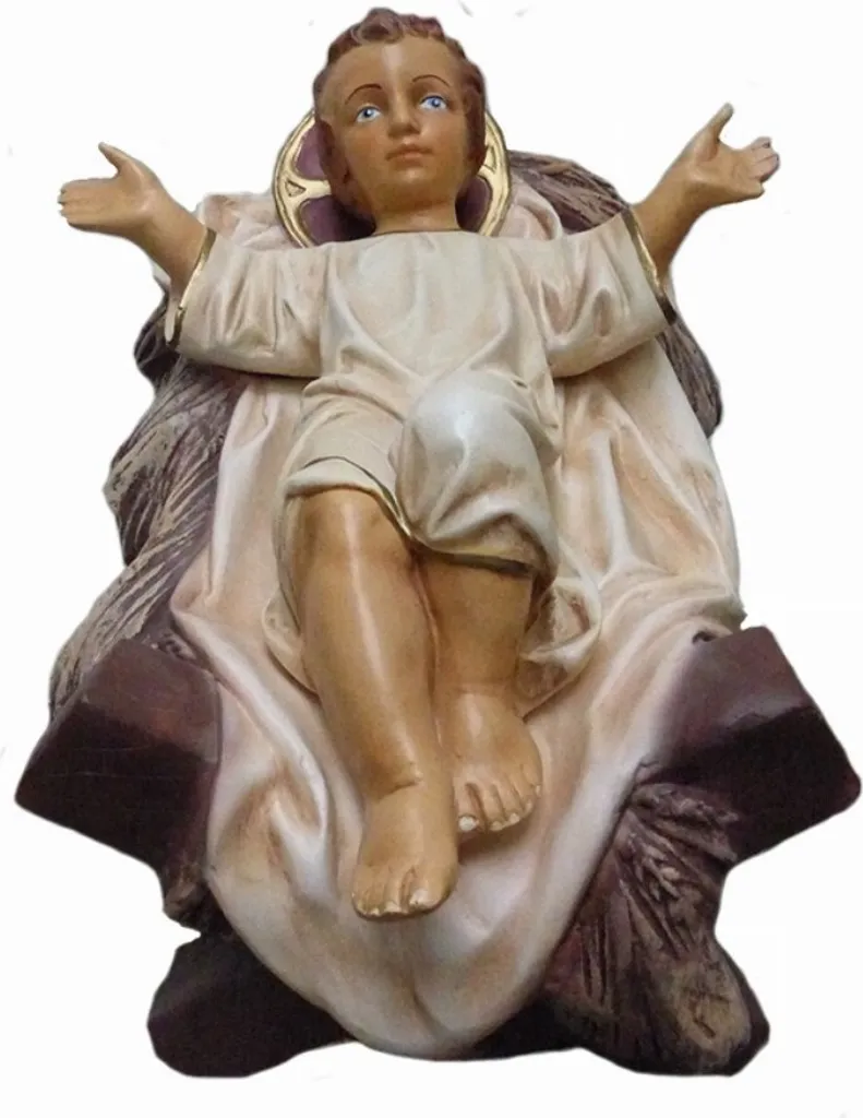 Sujet de crèche Enfant Jésus 40cm, statuette de Noël grande taille