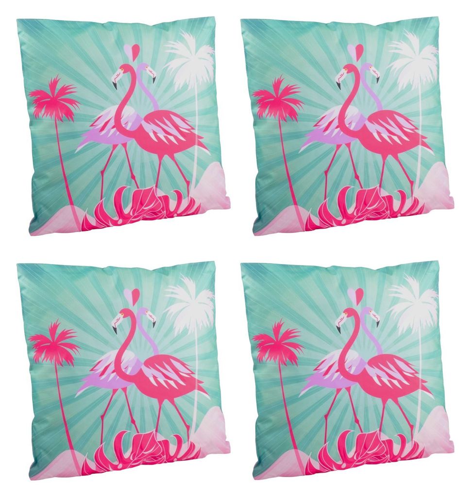 Outdoor-Kissen 4er-Set 45x45cm Dekokissen Gartenkissen Loungekissen Gartendeko