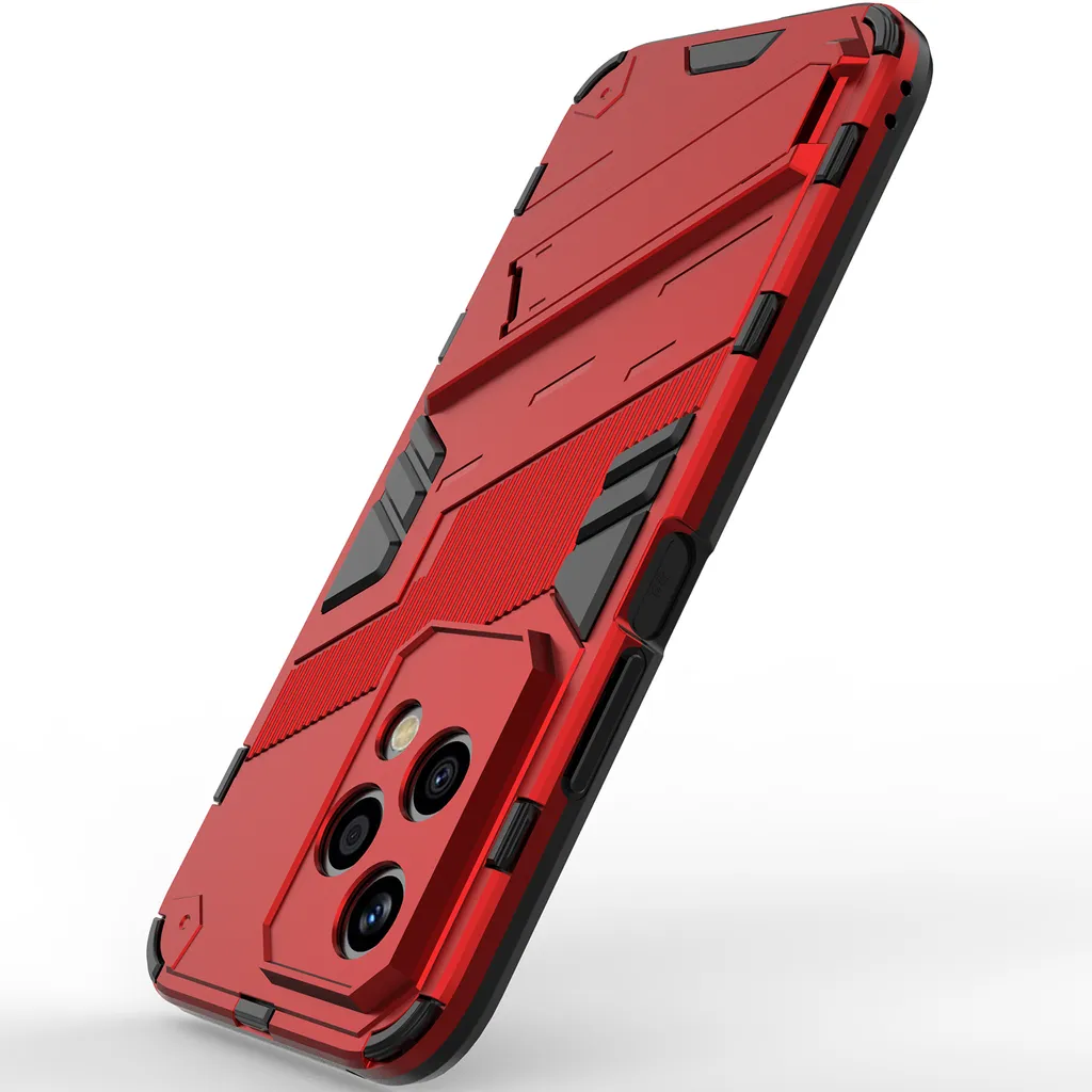 Custodia Protettiva Honor 200 Lite PC+TPU | Rossa con Stand - 8