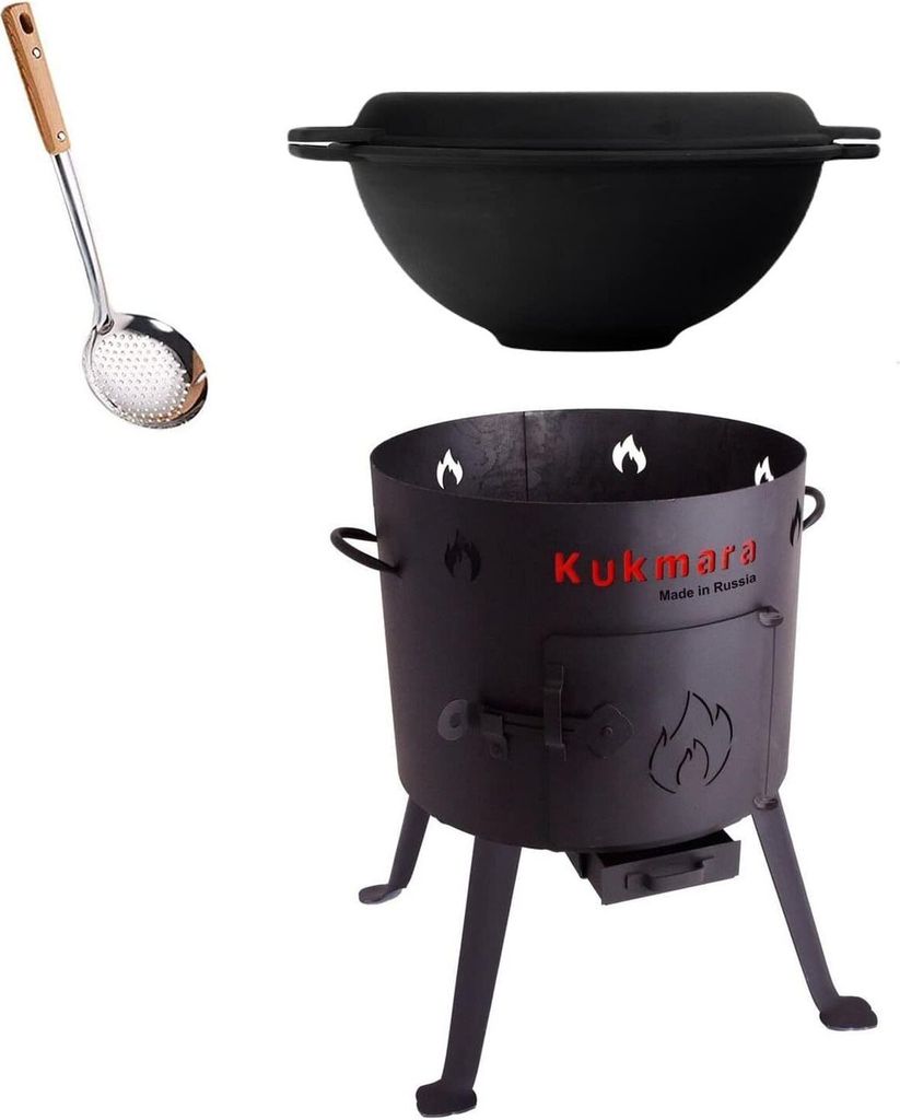 Utschak 8L -  36 cm + 8 Liter Kasan Kazan aus Gusseisen mit Produktbild 