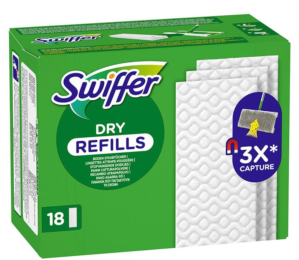 Swiffer suché utěrky na podlahu, náhradní balení po 18 Obrázek produktu 
