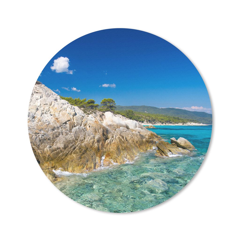 MuchoWow Mauspad Mousepad Meer - Klippe - Sommer - Tropisch 30x30 cm - Mousepads - Maus Mat - Pad - Mausunterlage - Tischunterlage - Schreibtisch...