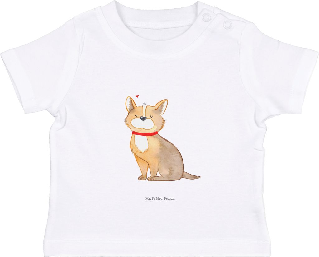 Mr. & Mrs. Panda Organic Baby Shirt Hund Glück 12. - 18. Produktbild 
