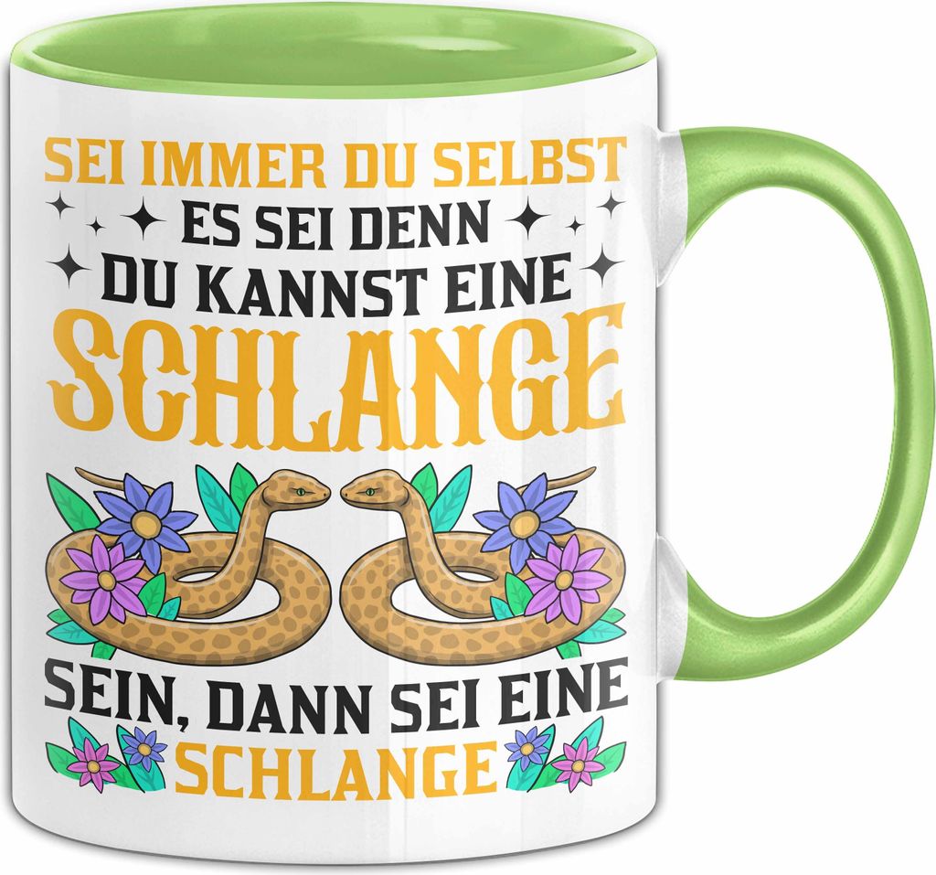 Schlangen-Liebhaber Tasse Geschenk Sei Immer Du Selbst Es Sei Denn Du Kannst Eine Schlange Sein Reptilien Geschenkidee Geburtstag Kaffee-Becher (Gr...