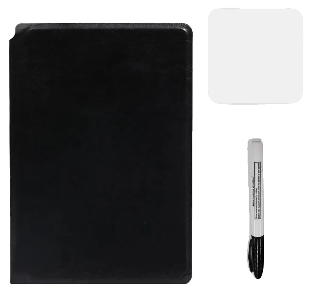 Bloc-notes blanc réutilisable A5 avec 2 stylos effaçables inclus