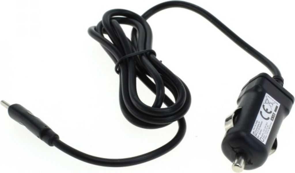 Powery KfZ-Ladekabel, Auto-Ladeadapter mit USB-C ( Type C) 2,4A Schwarz