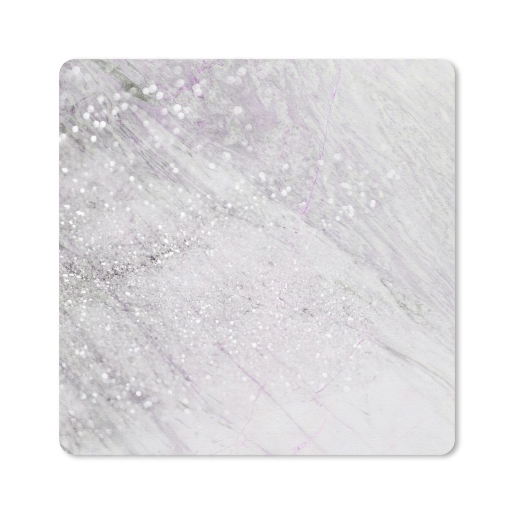MuchoWow Mauspad Mousepad Marmor - Adern - Violett 20x20 cm - Mousepads - Maus Mat - Pad - Mausunterlage - Desk Mat - Bureauartikeln