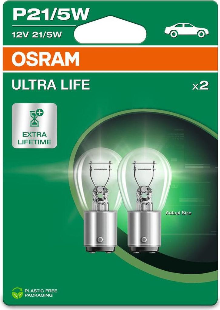 OSRAM ULTRA LIFE P21/5W BAY15d 12 V/21-5 W (2er Blister)