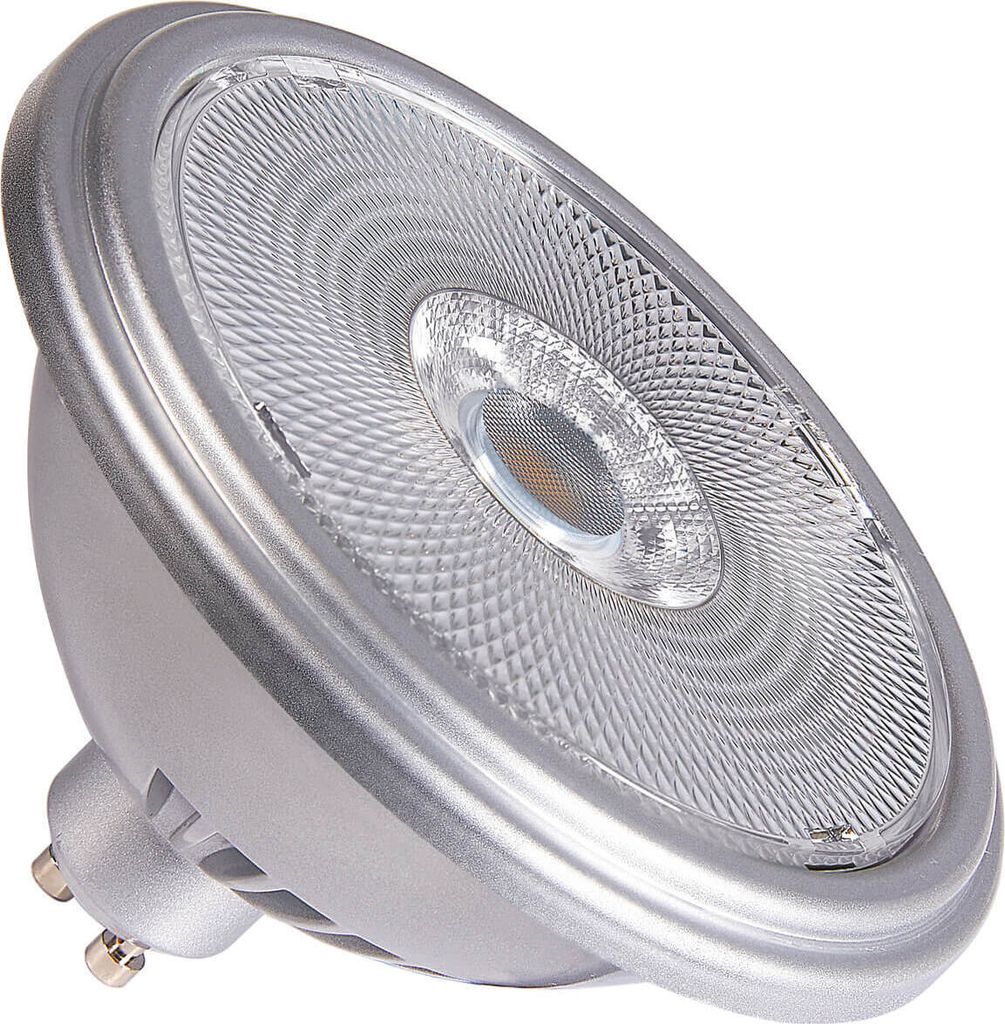 SLV 1005282 QPAR111 GU10, LED Leuchtmittel, Lampe silber 12,5W 4000K CRI90 30°